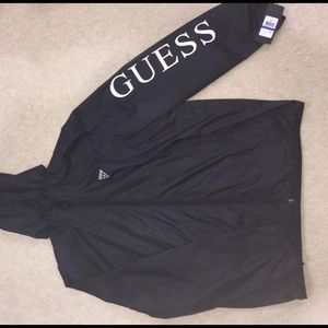 Guess jet black windbreaker